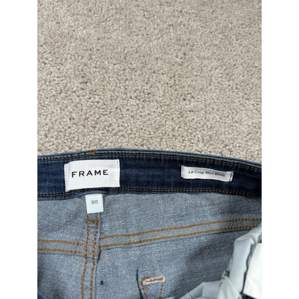 FRAME Womens Le Crop Mini Boot Jeans Size 30 Mid Rise Blue Crop - Picture 4 of 6